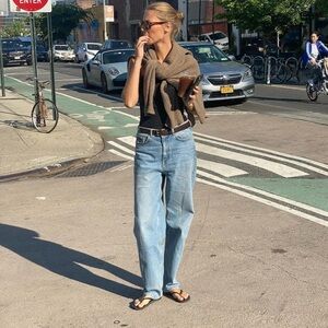 Cos tapered leg high rise ankle length jeans